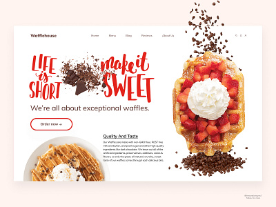 Waffle Website Landing Page 3d animation art branding design digitaldesign flatdesign graphic design illustration innovationsync landing page logo minimal design mobile motion graphics print product design typography ui webdesign