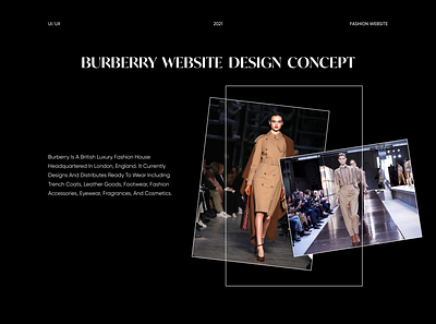 Burberry fashion website ecommerce fashion interface store ui design uiux web design website