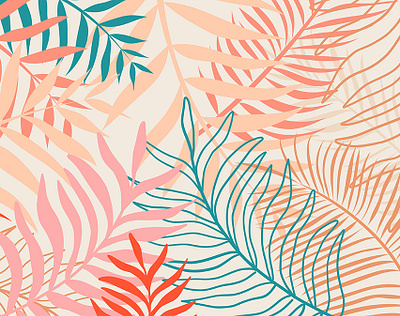 Summer tropical background background botanical design illustration summer tropical wallpaper