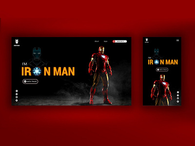 Daily UI Design challenge | Day 05 | Iron Man branding ui