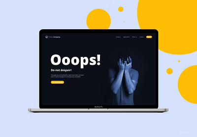 DailyUI 008 - 404 page 008 404 404page branding company dailyui dailyui008 design designer graphic design logo macbook ui ux vector