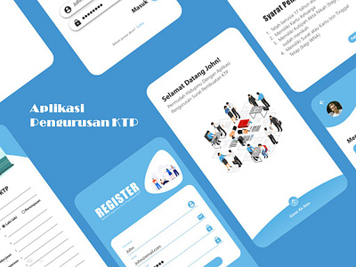 Design Aplikasi Mobile Pengurusan KTP app design ui