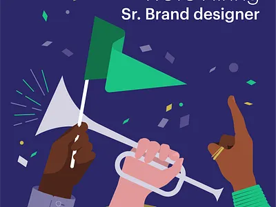 Marqeta is hiring! b2b design brand designer celebration collaboration enterprise hands hiring illustration jobs marqeta teamwork