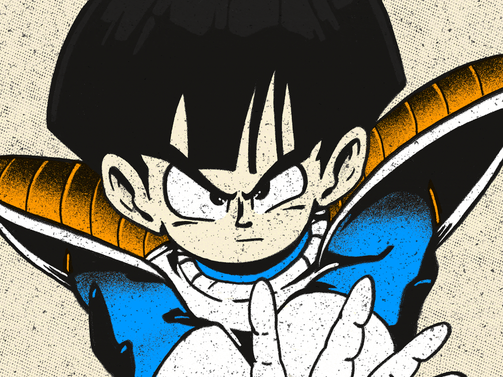 Young Gohan Illustration dbz dragon ball framebyframe gohan grit grunge illustration procreate texture