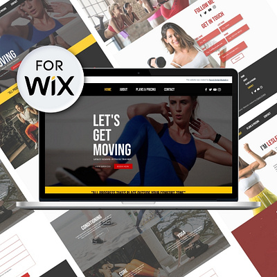 Wix Personal Trainer Website Template athletic business design design template fitness fitness trainer personal trainer small business web design website template wix wix personal trainer template wix template