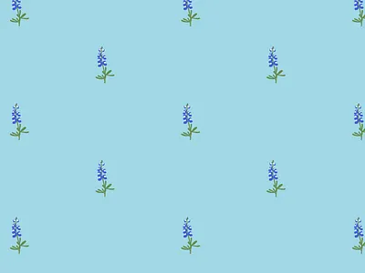 Texas Bluebonnet - Surface Pattern Design bluebonnets graphic design illustration illustrator pattern surface design surface pattern design texas wildflowers