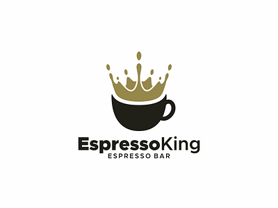 EspressoKing logo branding coffee mug crown espresso king logo mug splash