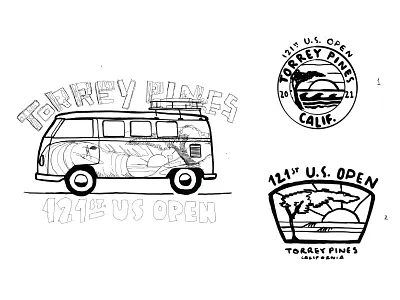 US Open Torrey Pines T-shirt Sketch golf illustration nike sketch sketches tshirt