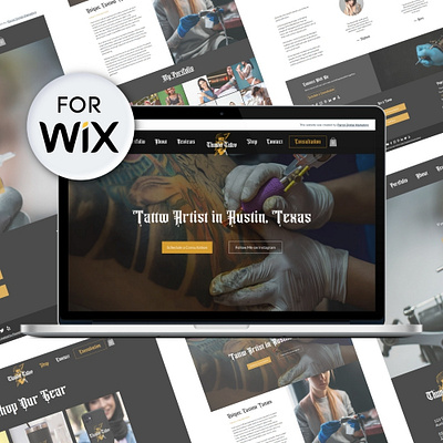Tattoo Artist Website Template for Wix design tattoo artist tattoo artist website tattoo website template tattoos web design website template wix wix template