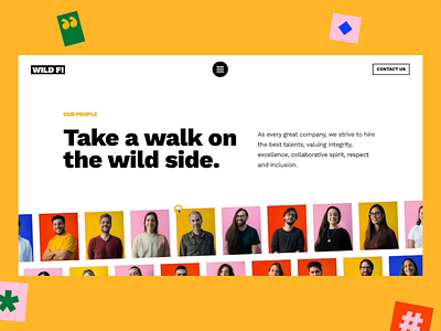 Wildfi - People animation branding colorful creative hellohello interaction motion motion graphics ui web website wildfi yellow