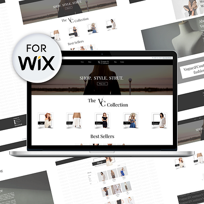 E-commerce Clothing Store Template for Wix - Vogue & Couture clothing store template design dress store template e commerce ecommerce template web design website template wix wix template wix website template