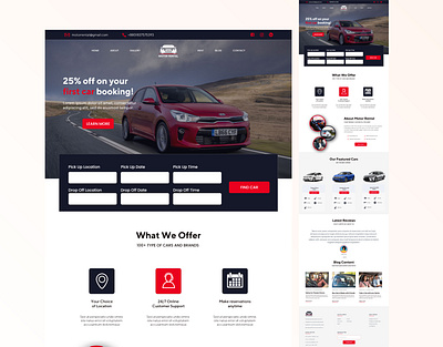 Website Landing Page - Car Rental car rental car rental website car services car website landing page landing page design landing page ui design ui design ui ux ui ux design ux design web web design web ui design website ui design