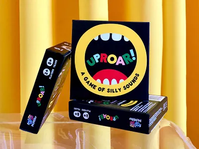 UpRoar! Game Design card game cute design friendly fun game graphic hand lettering packaging design personable typography