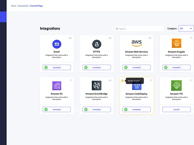 Integrations you say? aws branding dashboard icon people sidebar ui