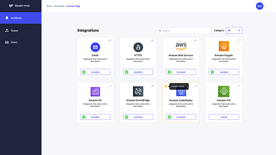 Integrations you say? aws branding dashboard icon people sidebar ui
