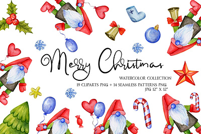 Watercolor Christmas cliparts designed for creative platforms christmas design illustration new year watercolor