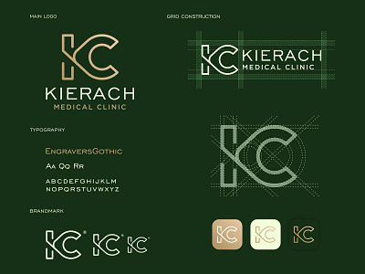 KIERACH brand identity branding brandmark clinic design icon identity letter logo logo design logo designer logo mark logos logotype mark medical monogram symbol type