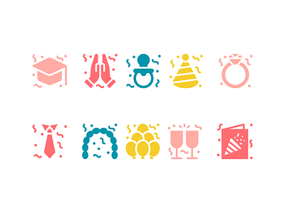 Party icons celebrate celebrating celebration design festive icon icons illustration minimal minimalism minimalist party partying vector