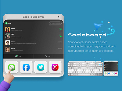 Socioboard branding creative design illustration ui