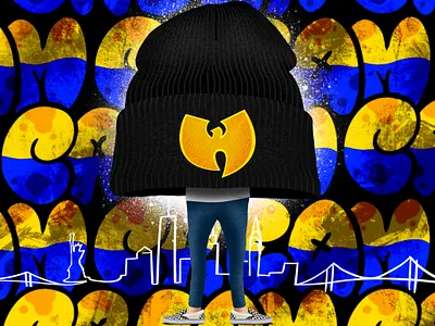 Cash Rules Everything Around Me #013 cream cryptoart grafitti hiphop nft nftart nftdrop opensea procreate rza wutang wutangclan wuwear