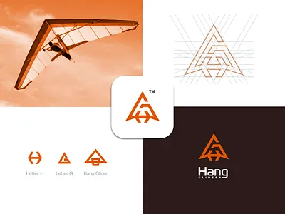 Hang Glider brand branding design graphic illustration inspiration logo ui ux vector