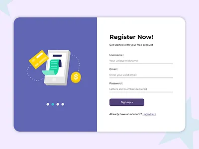 Sign Up page clean design flat minimal register signup ui ux web