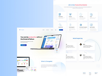 ChangeMe! Landing Page Website design landingpage ui ux webdesign website