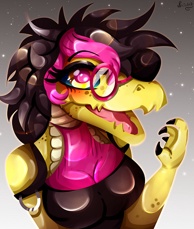 OC Carla anthro character character design digital art digitalart fantasy furry illustration rocioam7