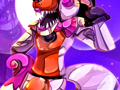 Lolbit animatronic character digital art digitalart fanart fantasy five nights at freddys fnaf fnaf sl game illustration lolbit rocioam7 videogame