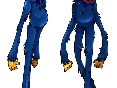 Huggy Wuggy character digital art fanart fantasy game huggy wuggy illustration rocioam7 videogame