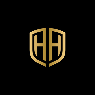 hh shield logo design graphic design logo shield vector
