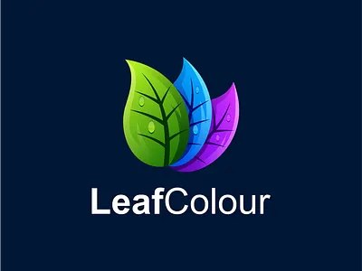 leafcolour logo design concept app branding design icon illustration logo typography ui ux vector