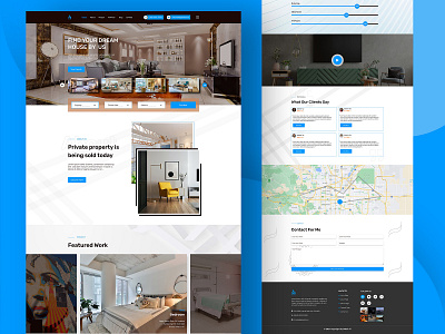 Real Estate Landing Page Web Template Design V-5 building designerforux home house landing page landing page design ordainit property realestate rent template design uidesigner uiux uiux design uiux designer uiuxdesigner web design webpage website website designer