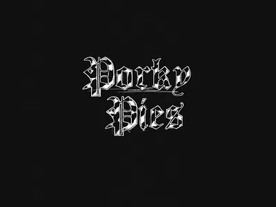 Porky Pies gothic illustration lettering lettering design letters pies pork texture typographic design typography