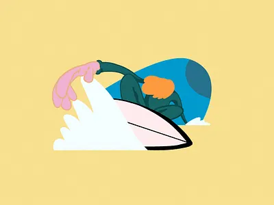 Sea Spray drawing hand drawn illustration ocean photoshop surf surfer wacom waves