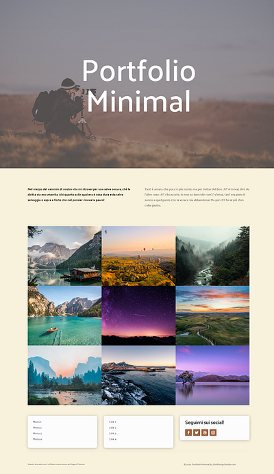 Portfolio Minimal Layout design divi web wordpress wordpress blog wordpress design
