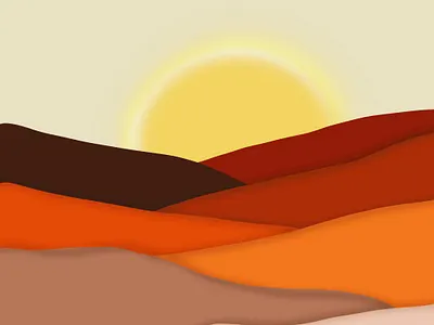The sunsets of Sahara 🌅 animation app design graphic design illustration procreate vector