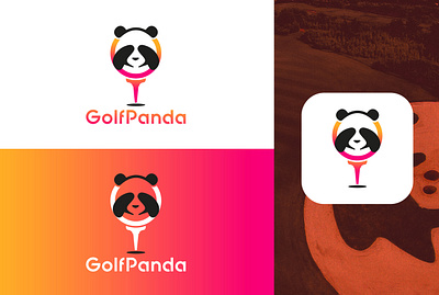 BRAND LOGO animal branding business logo creative logo cusotm made logo custom golf illustration logo panda