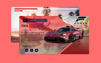 Forza Horizon 5 website design branding design graphic design icon ui ux