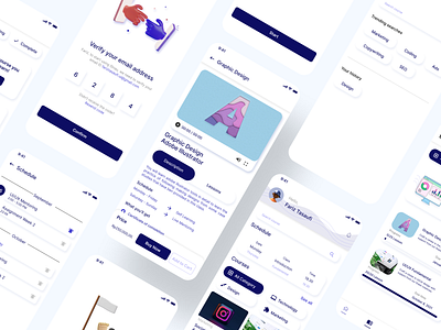 Sinau - Online Course Mobile App cleandesign design figma figmadesign minimalistic mobile app online course ui ui design ux ux design ux research