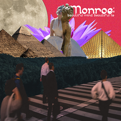Beautiful Mind, Beautiful Lie collage art graphic design illustration
