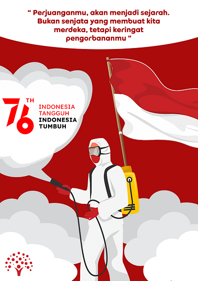 Dirgahayu Republik Indonesia 76th design graphic design illustration