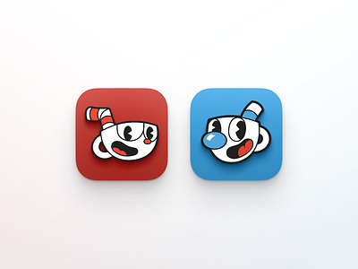 Cuphead Icons app branding design graphic design icon illustration logo ui vector