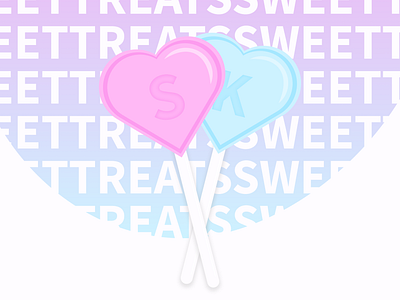 SK Sweet Treats Logo branding candy design illustration logo typography vector