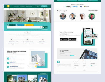 Real estate landing page design ui ux