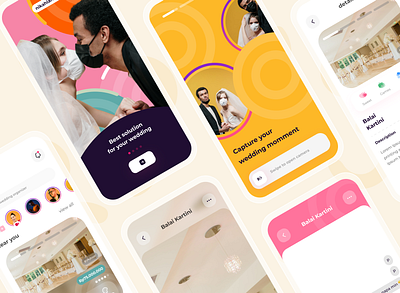 Wedding App #Exploration animation app branding clean design graphic design illustration interfaces ios logo ui ux uxresearch wedding