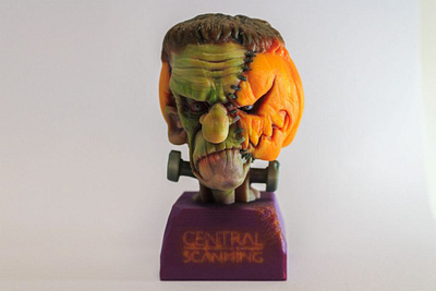 Pumpkinstein Colour 3D Print 3dprinted full colour 3dprint horror stratasys