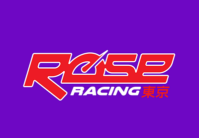 Rose Racing Intl. branding design illustration lettering logo typography vector
