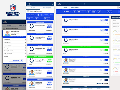 NFL Challenge Concept invision sketch app ui ui design web