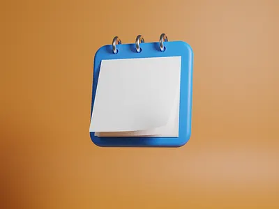 Calendar 3d blender design